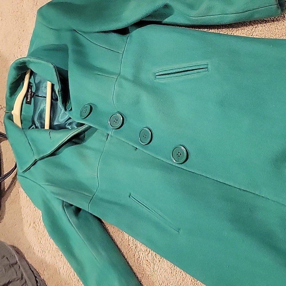 Green peacoat